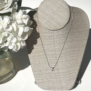 NWT Stainless Steel Silver Initial Necklace Letter Y